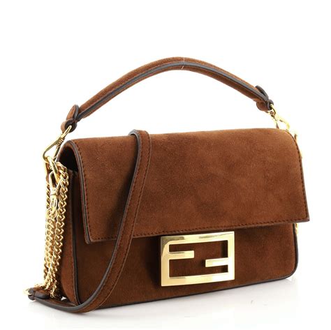 pochette piccola fendi|Fendi suede baguette bag.